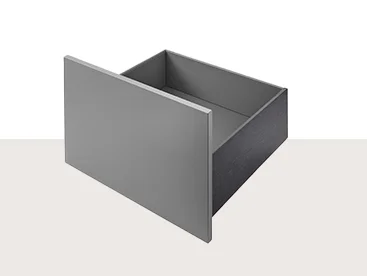 nBOX Cover 199 in Anthrazit Metallic - stilvolle Schubladenfront in moderner Metalloptik.