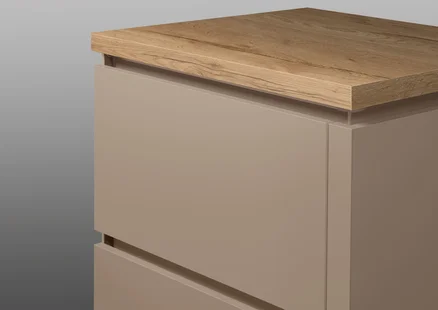 LINE ONE Griffmulde 008 in Macchiato - modernes Griffprofil in harmonischer Farbgebung, perfekt für grifflose Frontgestaltung.